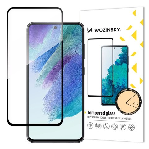 Wozinsky super wytrzymałe szkło hartowane Full Glue na cały ekran z ramką Case Friendly Samsung Galaxy S21 FE czarny Wozinsky super wytrzymałe szkło hartowane Full Glue na cały ekran z ramką Case Friendly Samsung Galaxy S21 FE czarny
