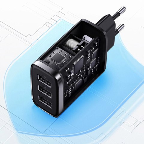Baseus Compact ładowarka sieciowa 3x USB 17W czarny (CCXJ020101) Baseus Compact ładowarka sieciowa 3x USB 17W czarny (CCXJ020101)