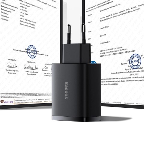 Baseus Compact ładowarka sieciowa 3x USB 17W czarny (CCXJ020101) Baseus Compact ładowarka sieciowa 3x USB 17W czarny (CCXJ020101)