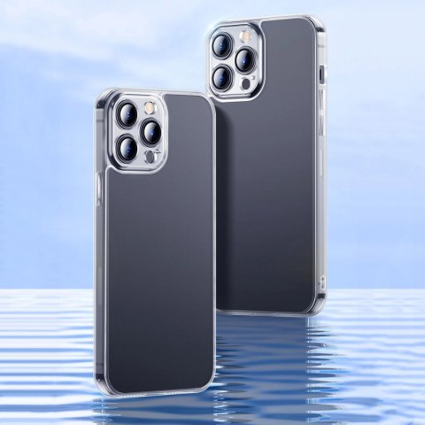 Baseus Frosted Glass Case etui pokrowiec do iPhone 13 Pro Max sztywna obudowa z żelową ramką przezroczysty (ARWS000802) Baseus Frosted Glass Case etui pokrowiec do iPhone 13 Pro Max sztywna obudowa z żelową ramką przezroczysty (ARWS000802)