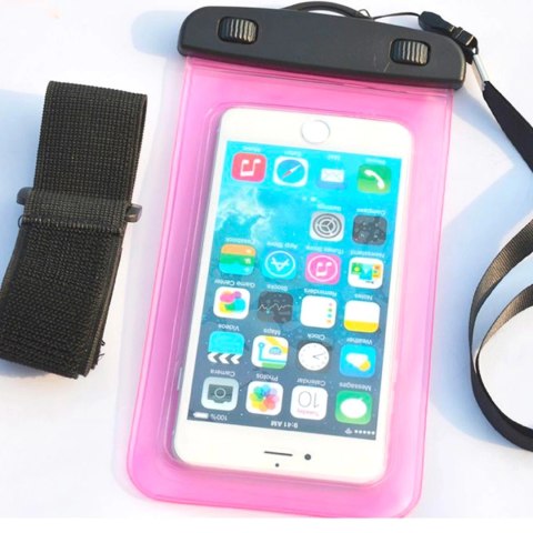 Wodoodporne etui z opaską do telefonu armband PVC - niebieskie Wodoodporne etui z opaską do telefonu armband PVC - niebieskie