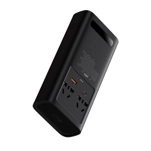 Baseus IGBT samochodowa przetwornica inwerter prądu 300W 220V (wtyczka CN/EU) czarny (CGNB010101) Baseus IGBT samochodowa przetwornica inwerter prądu 300W 220V (wtyczka CN/EU) czarny (CGNB010101)