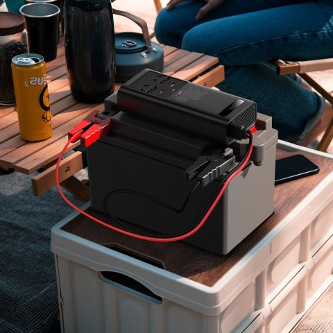 Baseus IGBT samochodowa przetwornica inwerter prądu 300W 220V (wtyczka CN/EU) czarny (CGNB010101) Baseus IGBT samochodowa przetwornica inwerter prądu 300W 220V (wtyczka CN/EU) czarny (CGNB010101)
