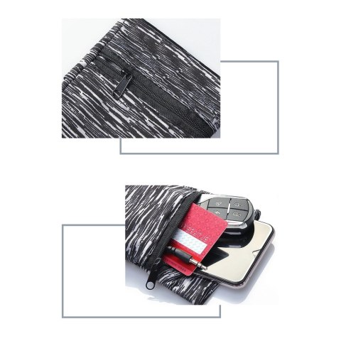 Materiałowa opaska armband na ramię do biegania fitness moro niebieski Materiałowa opaska armband na ramię do biegania fitness moro niebieski