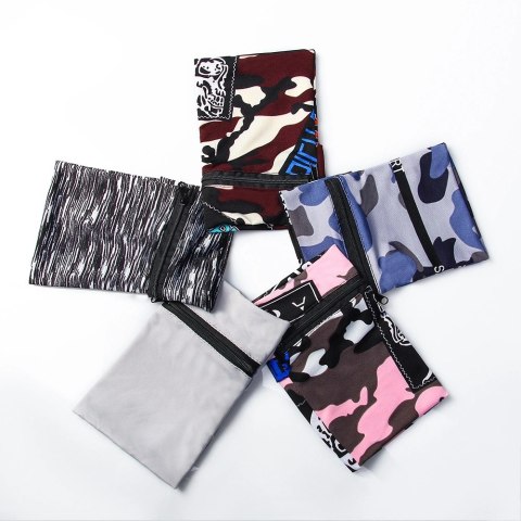 Materiałowa opaska armband na ramię do biegania fitness moro niebieski Materiałowa opaska armband na ramię do biegania fitness moro niebieski