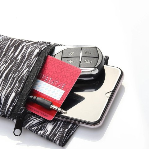 Materiałowa opaska armband na ramię do biegania fitness moro niebieski Materiałowa opaska armband na ramię do biegania fitness moro niebieski