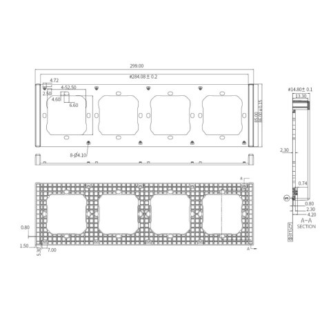 Sonoff poczwórna ramka montażowa do instalacji przełączników ściennych M5-80 Sonoff poczwórna ramka montażowa do instalacji przełączników ściennych M5-80