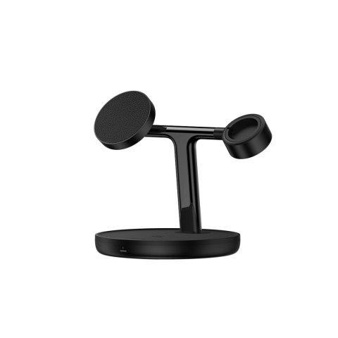 Baseus Swan ładowarka indukcyjna (kompatybilna z MagSafe) stojak do iPhone, Apple Watch, AirPods + kabel USB-C 1m czarny (WXTE00 Baseus Swan ładowarka indukcyjna (kompatybilna z MagSafe) stojak do iPhone, Apple Watch, AirPods + kabel USB-C 1m czarny (WXTE00