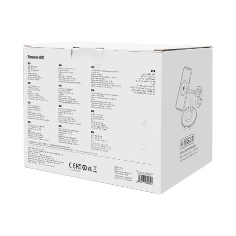 Baseus Swan ładowarka indukcyjna (kompatybilna z MagSafe) stojak do iPhone, Apple Watch, AirPods + kabel USB-C 1m czarny (WXTE00 Baseus Swan ładowarka indukcyjna (kompatybilna z MagSafe) stojak do iPhone, Apple Watch, AirPods + kabel USB-C 1m czarny (WXTE00