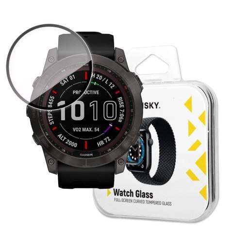 Wozinsky Watch Glass hybrydowe szkło do Garmin Fenix 7 czarny Wozinsky Watch Glass hybrydowe szkło do Garmin Fenix 7 czarny