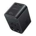Adapter podróżny Choetech PD5009-BK GaN EU / US / UK / AU 2x USB-C USB-A 65W PD - czarny Adapter podróżny Choetech PD5009-BK GaN EU / US / UK / AU 2x USB-C USB-A 65W PD - czarny