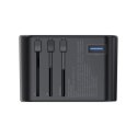 Adapter podróżny Choetech PD5009-BK GaN EU / US / UK / AU 2x USB-C USB-A 65W PD - czarny Adapter podróżny Choetech PD5009-BK GaN EU / US / UK / AU 2x USB-C USB-A 65W PD - czarny