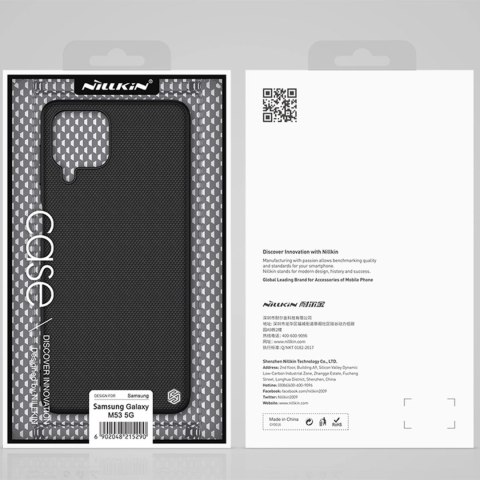 Nillkin Textured Case wytrzymałe wzmocnione etui z żelową ramką i nylonem na tyle Samsung Galaxy M53 5G czarny Nillkin Textured Case wytrzymałe wzmocnione etui z żelową ramką i nylonem na tyle Samsung Galaxy M53 5G czarny