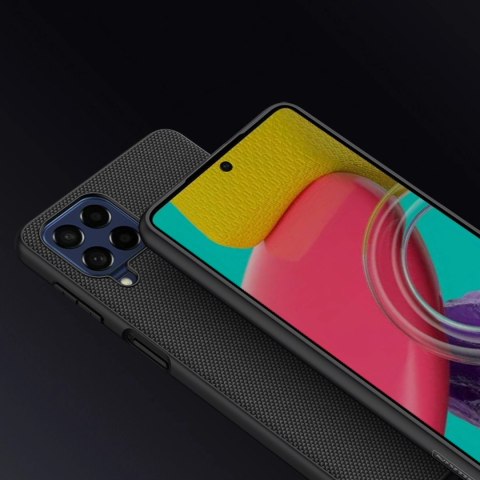 Nillkin Textured Case wytrzymałe wzmocnione etui z żelową ramką i nylonem na tyle Samsung Galaxy M53 5G czarny Nillkin Textured Case wytrzymałe wzmocnione etui z żelową ramką i nylonem na tyle Samsung Galaxy M53 5G czarny