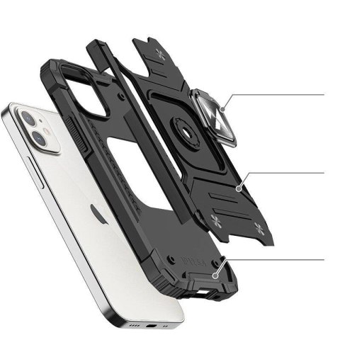 Wozinsky Ring Armor etui iPhone 14 pancerny hybrydowy pokrowiec + magnetyczny uchwyt czarny Wozinsky Ring Armor etui iPhone 14 pancerny hybrydowy pokrowiec + magnetyczny uchwyt czarny