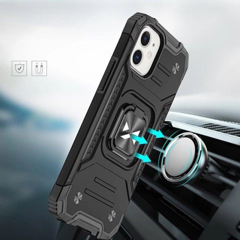 Wozinsky Ring Armor etui iPhone 14 pancerny hybrydowy pokrowiec + magnetyczny uchwyt czarny Wozinsky Ring Armor etui iPhone 14 pancerny hybrydowy pokrowiec + magnetyczny uchwyt czarny