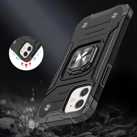 Wozinsky Ring Armor etui iPhone 14 pancerny hybrydowy pokrowiec + magnetyczny uchwyt czarny Wozinsky Ring Armor etui iPhone 14 pancerny hybrydowy pokrowiec + magnetyczny uchwyt czarny