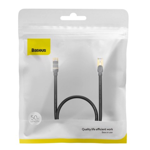 Baseus Speed Seven szybki kabel sieciowy RJ45 10Gbps 0.5m czarny (WKJS010001) Baseus Speed Seven szybki kabel sieciowy RJ45 10Gbps 0.5m czarny (WKJS010001)