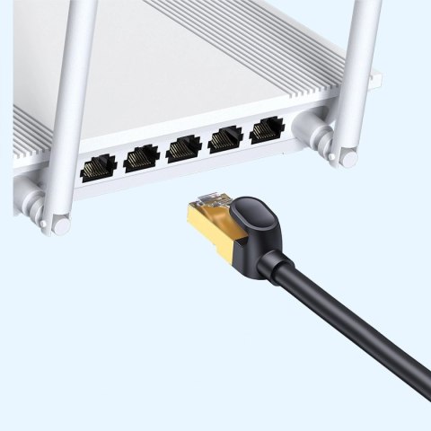 Baseus Speed Seven szybki kabel sieciowy RJ45 10Gbps 0.5m czarny (WKJS010001) Baseus Speed Seven szybki kabel sieciowy RJ45 10Gbps 0.5m czarny (WKJS010001)