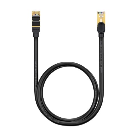 Baseus Speed Seven szybki kabel sieciowy RJ45 10Gbps 1m czarny (WKJS010101) Baseus Speed Seven szybki kabel sieciowy RJ45 10Gbps 1m czarny (WKJS010101)