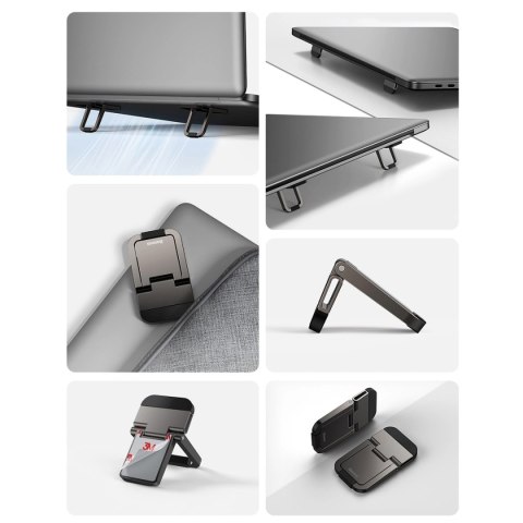Baseus uniwersalne podstawki nóżki do laptopa (2 szt.) szary (LUZC000013) Baseus uniwersalne podstawki nóżki do laptopa (2 szt.) szary (LUZC000013)