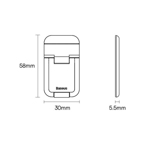 Baseus uniwersalne podstawki nóżki do laptopa (2 szt.) szary (LUZC000013) Baseus uniwersalne podstawki nóżki do laptopa (2 szt.) szary (LUZC000013)