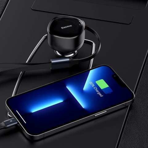 Baseus Enjoyment ładowarka samochodowa 2w1 30W czarny (CGTX000001) Baseus Enjoyment ładowarka samochodowa 2w1 30W czarny (CGTX000001)