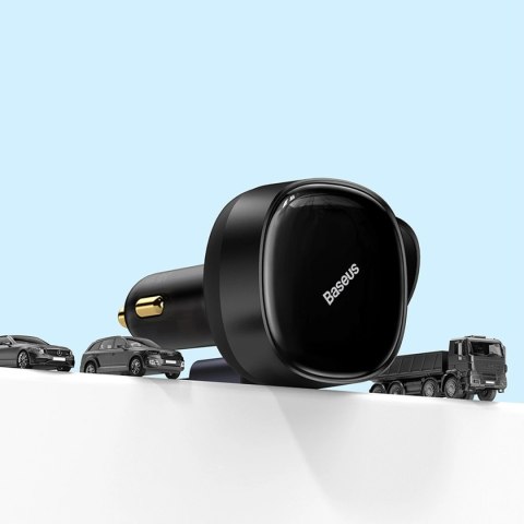 Baseus Enjoyment ładowarka samochodowa 2w1 30W czarny (CGTX000001) Baseus Enjoyment ładowarka samochodowa 2w1 30W czarny (CGTX000001)