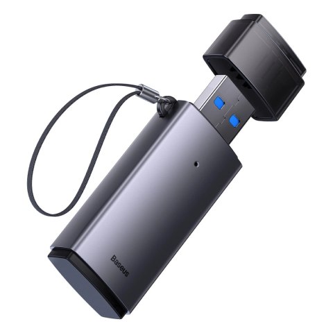 Baseus Lite Series adapter czytnik kart SD/TF USB szary (WKQX060013) Baseus Lite Series adapter czytnik kart SD/TF USB szary (WKQX060013)