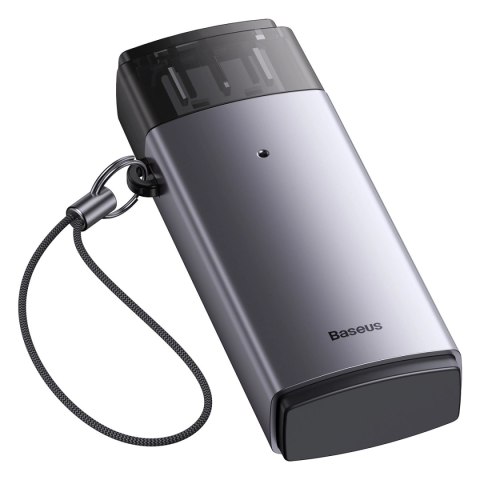 Baseus Lite Series adapter czytnik kart SD/TF USB szary (WKQX060013) Baseus Lite Series adapter czytnik kart SD/TF USB szary (WKQX060013)