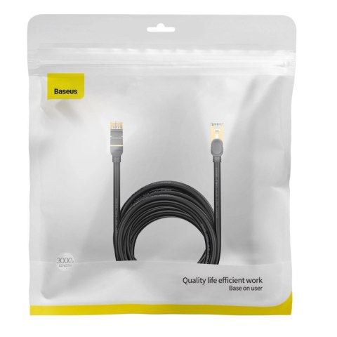 Baseus Speed Seven szybki kabel sieciowy RJ45 10Gbps 30m czarny (WKJS011001) Baseus Speed Seven szybki kabel sieciowy RJ45 10Gbps 30m czarny (WKJS011001)