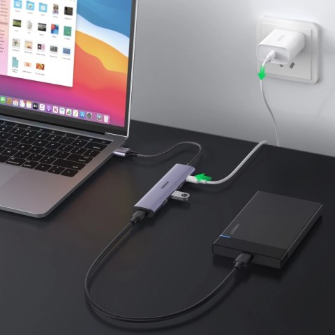 Ugreen rozdzielacz HUB USB - 4x USB 3.0 szary (CM473 20805) Ugreen rozdzielacz HUB USB - 4x USB 3.0 szary (CM473 20805)