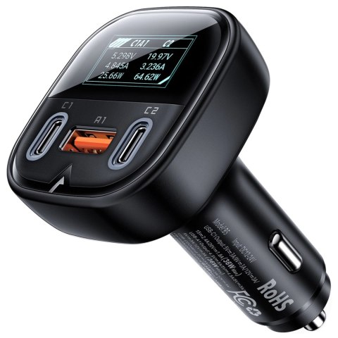 Acefast ładowarka samochodowa 101W 2x USB Typ C / USB, PPS, Power Delivery, Quick Charge 4.0, AFC, FCP czarny (B5) Acefast ładowarka samochodowa 101W 2x USB Typ C / USB, PPS, Power Delivery, Quick Charge 4.0, AFC, FCP czarny (B5)