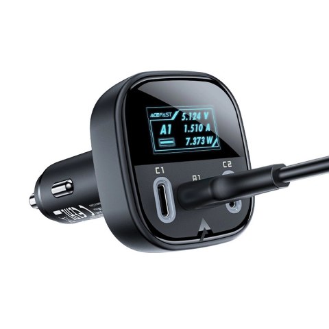 Acefast ładowarka samochodowa 101W 2x USB Typ C / USB, PPS, Power Delivery, Quick Charge 4.0, AFC, FCP czarny (B5) Acefast ładowarka samochodowa 101W 2x USB Typ C / USB, PPS, Power Delivery, Quick Charge 4.0, AFC, FCP czarny (B5)