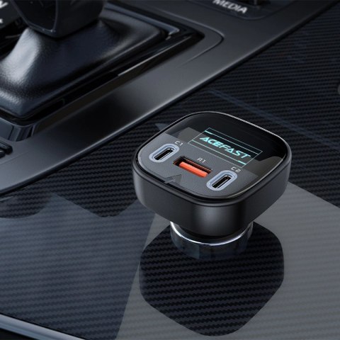 Acefast ładowarka samochodowa 101W 2x USB Typ C / USB, PPS, Power Delivery, Quick Charge 4.0, AFC, FCP czarny (B5) Acefast ładowarka samochodowa 101W 2x USB Typ C / USB, PPS, Power Delivery, Quick Charge 4.0, AFC, FCP czarny (B5)
