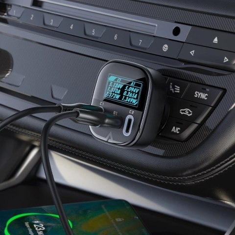 Acefast ładowarka samochodowa 101W 2x USB Typ C / USB, PPS, Power Delivery, Quick Charge 4.0, AFC, FCP czarny (B5) Acefast ładowarka samochodowa 101W 2x USB Typ C / USB, PPS, Power Delivery, Quick Charge 4.0, AFC, FCP czarny (B5)