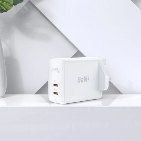 Acefast ładowarka sieciowa GaN (wtyczka UK) 2x USB Typ C 50W, Power Delivery, PPS, Q3 3.0, AFC, FCP (A32 UK) Acefast ładowarka sieciowa GaN (wtyczka UK) 2x USB Typ C 50W, Power Delivery, PPS, Q3 3.0, AFC, FCP (A32 UK)