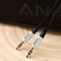 Baseus Yiven M30 kabel audio stereo AUX 3,5 mm męski mini jack 1,5m srebrno-czarny (CAM30-CS1)