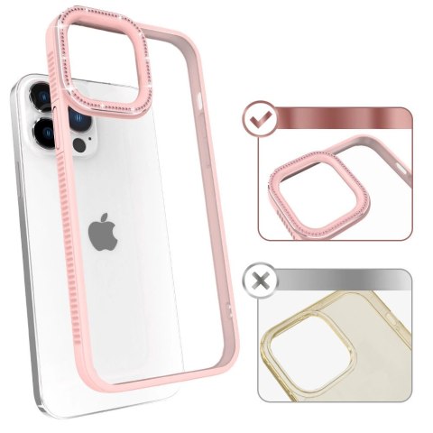 Kingxbar Sparkle Series etui iPhone 13 Pro Max z kryształami obudowa pokrowiec na tył plecki różowy Kingxbar Sparkle Series etui iPhone 13 Pro Max z kryształami obudowa pokrowiec na tył plecki różowy