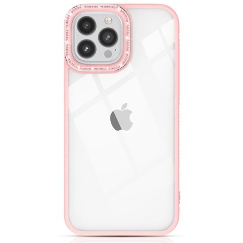Kingxbar Sparkle Series etui iPhone 13 Pro Max z kryształami obudowa pokrowiec na tył plecki różowy Kingxbar Sparkle Series etui iPhone 13 Pro Max z kryształami obudowa pokrowiec na tył plecki różowy