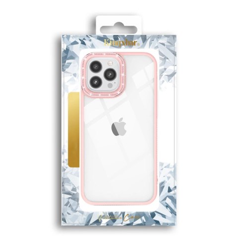 Kingxbar Sparkle Series etui iPhone 13 Pro Max z kryształami obudowa pokrowiec na tył plecki różowy Kingxbar Sparkle Series etui iPhone 13 Pro Max z kryształami obudowa pokrowiec na tył plecki różowy