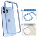 Kingxbar Sparkle Series etui iPhone 13 Pro z kryształami obudowa pokrowiec na tył plecki niebieski
