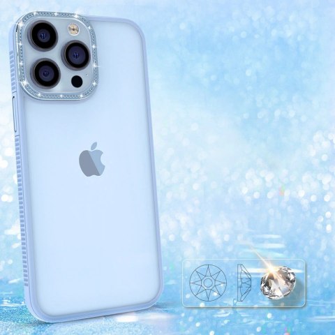 Kingxbar Sparkle Series etui iPhone 13 Pro z kryształami obudowa pokrowiec na tył plecki niebieski Kingxbar Sparkle Series etui iPhone 13 Pro z kryształami obudowa pokrowiec na tył plecki niebieski