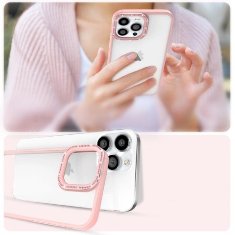 Kingxbar Sparkle Series etui iPhone 13 Pro z kryształami obudowa pokrowiec na tył plecki różowy Kingxbar Sparkle Series etui iPhone 13 Pro z kryształami obudowa pokrowiec na tył plecki różowy