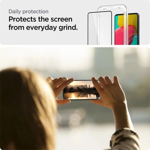 Szkło hartowane Spigen ALM Glass FC na Samsung Galaxy M53 5G - czarne Szkło hartowane Spigen ALM Glass FC na Samsung Galaxy M53 5G - czarne