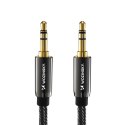Wozinsky uniwersalny kabel mini jack 2x kabel AUX 3 m czarny Wozinsky uniwersalny kabel mini jack 2x kabel AUX 3 m czarny