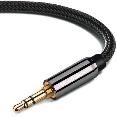 Wozinsky uniwersalny kabel mini jack 2x kabel AUX 3 m czarny Wozinsky uniwersalny kabel mini jack 2x kabel AUX 3 m czarny