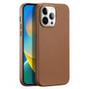 Dux Ducis Grit skórzane etui do iPhone 14 Pro Max elegancki pokrowiec ze sztucznej skóry (kompatybilne z MagSafe) brązowy Dux Ducis Grit skórzane etui do iPhone 14 Pro Max elegancki pokrowiec ze sztucznej skóry (kompatybilne z MagSafe) brązowy