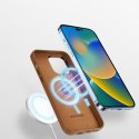 Dux Ducis Grit skórzane etui do iPhone 14 Pro Max elegancki pokrowiec ze sztucznej skóry (kompatybilne z MagSafe) brązowy Dux Ducis Grit skórzane etui do iPhone 14 Pro Max elegancki pokrowiec ze sztucznej skóry (kompatybilne z MagSafe) brązowy