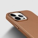 Dux Ducis Grit skórzane etui do iPhone 14 Pro Max elegancki pokrowiec ze sztucznej skóry (kompatybilne z MagSafe) brązowy Dux Ducis Grit skórzane etui do iPhone 14 Pro Max elegancki pokrowiec ze sztucznej skóry (kompatybilne z MagSafe) brązowy